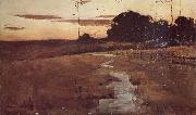 John Longstaff Twilight Landscape oil
